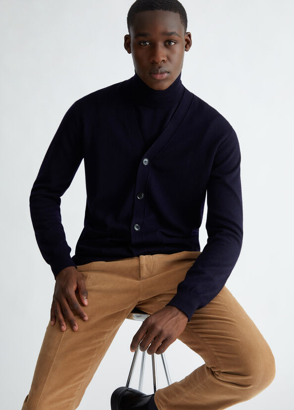 Liu Jo Cardigan Blu In Lana