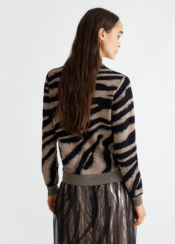 Liu Jo Cardigan Jacquard Con Zip