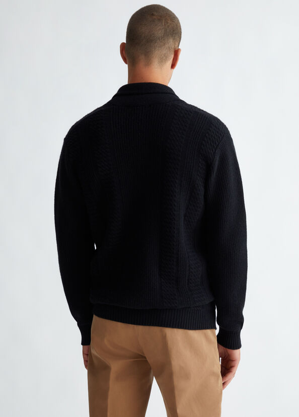 Liu Jo Cardigan Nero In Misto Lana