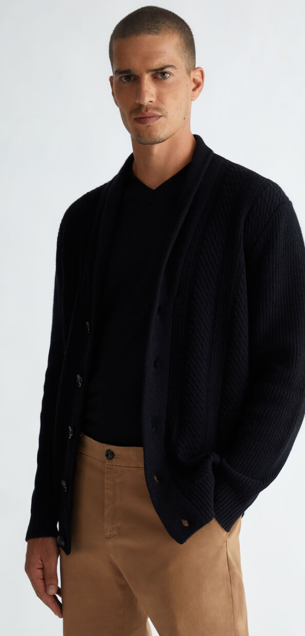 Liu Jo Cardigan nero in misto lana