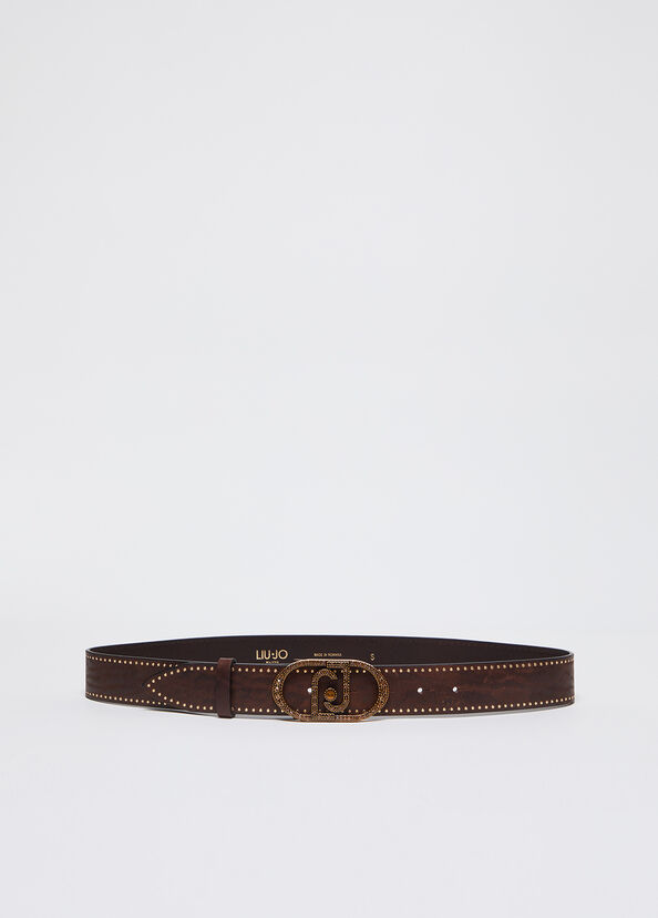 Liu Jo Cintura In Pelle Con Fibbia Logata