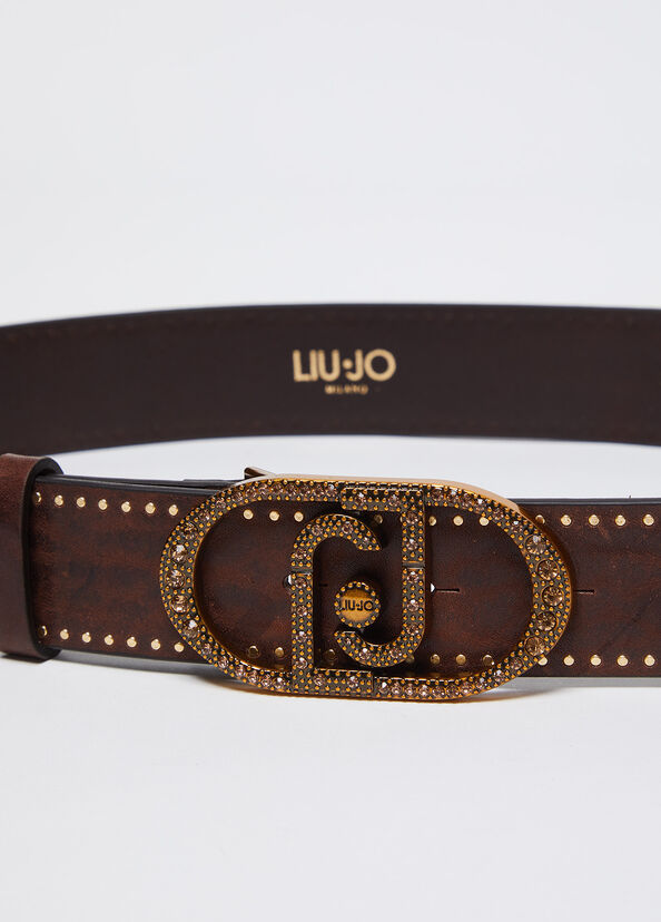 Liu Jo Cintura In Pelle Con Fibbia Logata