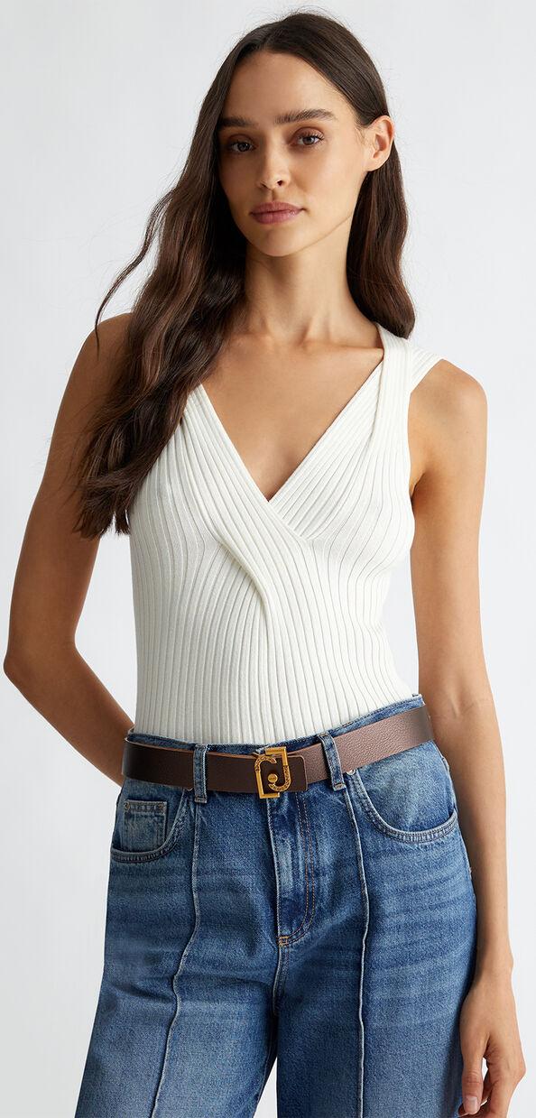 Liu Jo Cintura reversibile con fibbia logata