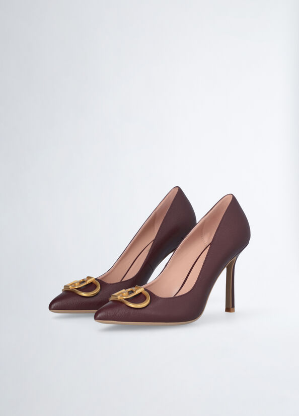 Liu Jo Décolleté Bordeaux Con Maxi Logo