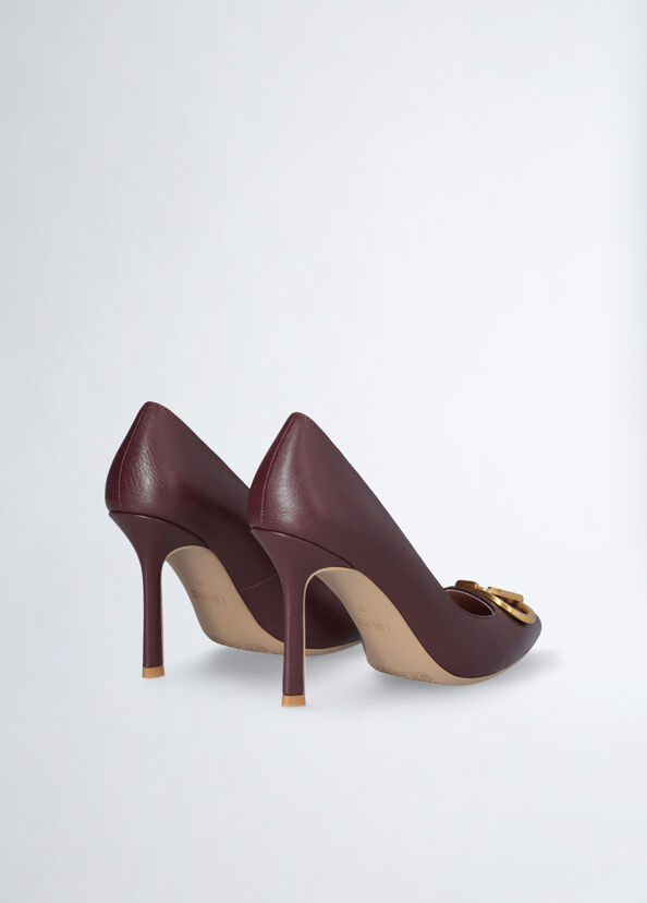 Liu Jo Décolleté Bordeaux Con Maxi Logo