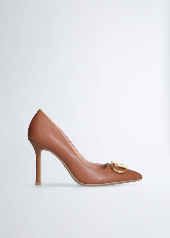 Liu Jo Décolleté Marroni Con Maxi Logo