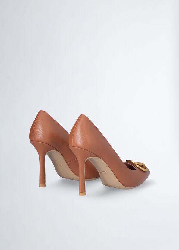 Liu Jo Décolleté Marroni Con Maxi Logo