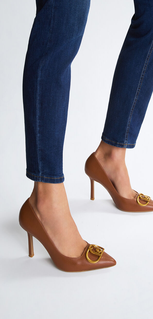 Liu Jo Décolleté marroni con maxi logo