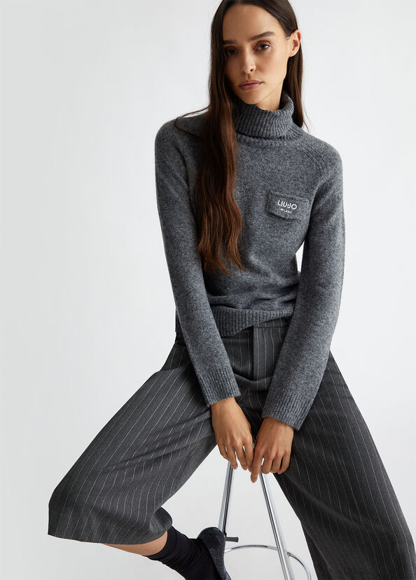 Liu Jo Dolcevita In Misto Lana Con Logo