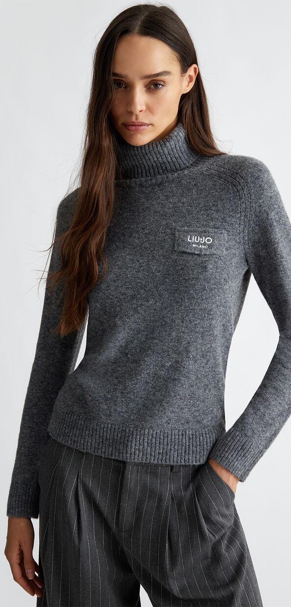 Liu Jo Dolcevita in misto lana con logo