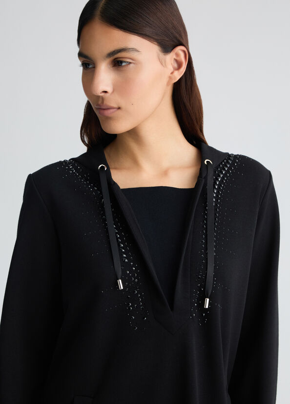 Liu Jo Felpa Con Cappuccio E Strass
