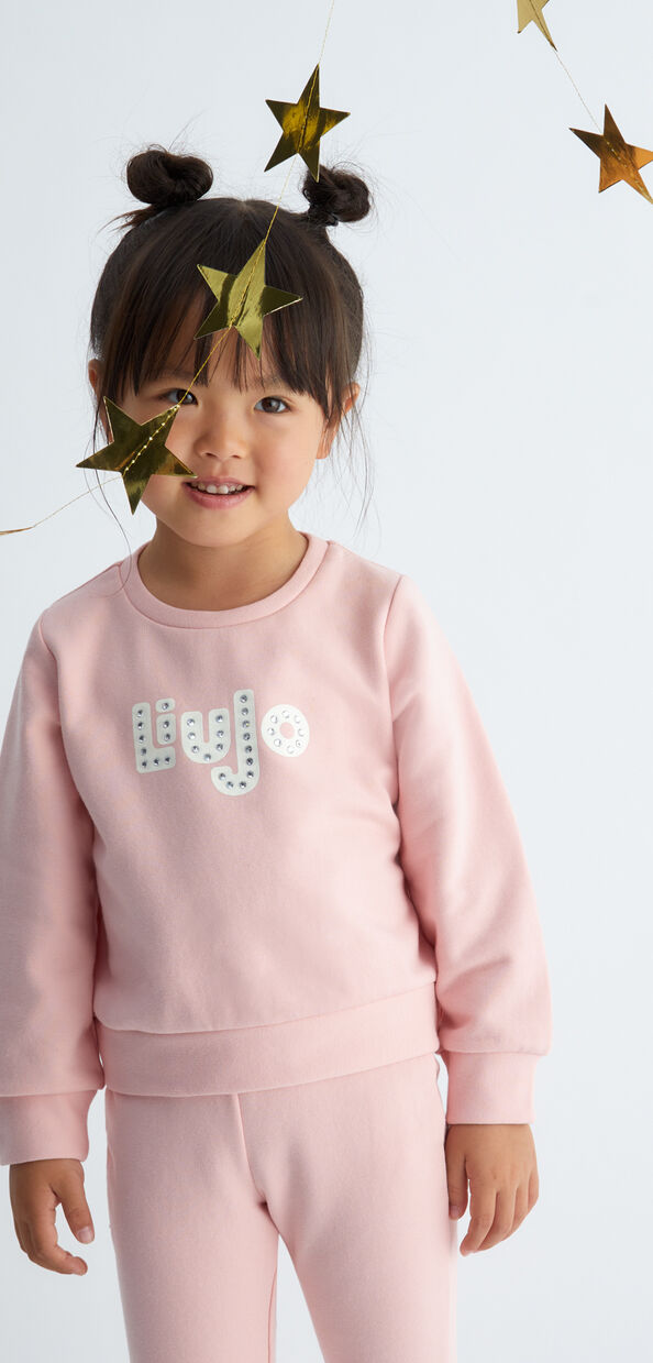 Liu Jo Felpa con logo e strass