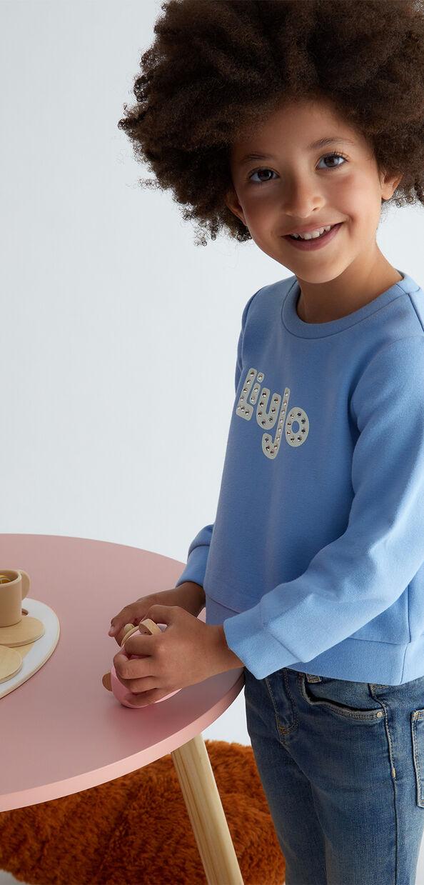 Liu Jo Felpa con logo e strass