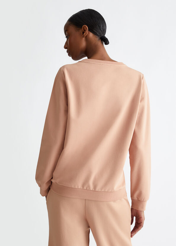 Liu Jo Felpa Con Logo E Strass