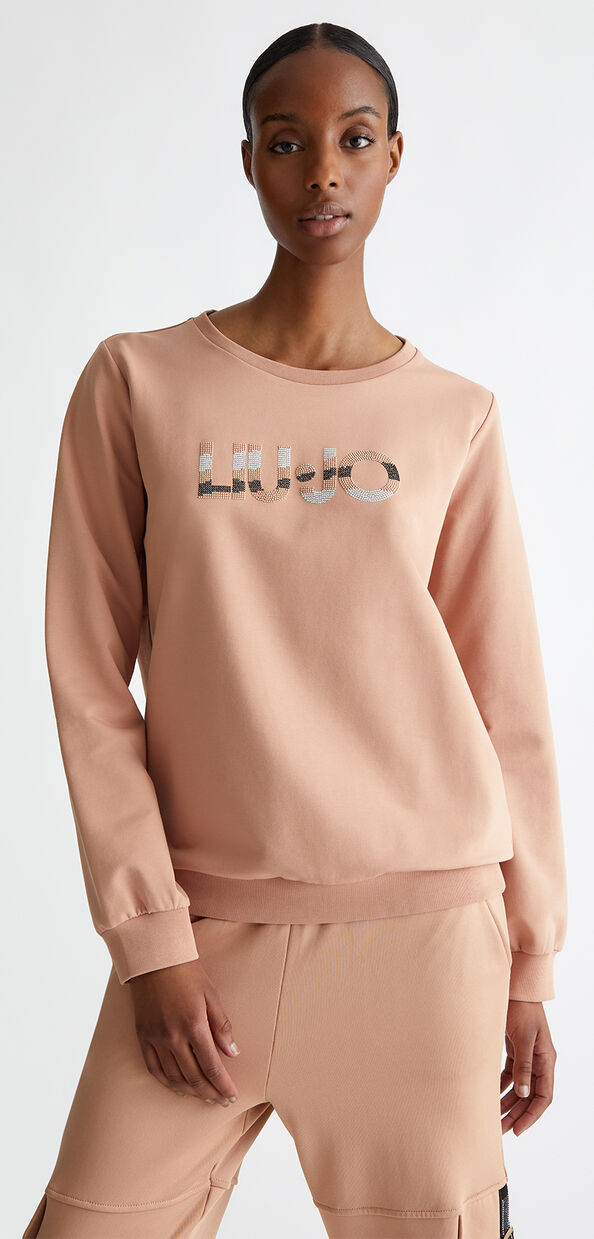 Liu Jo Felpa con logo e strass