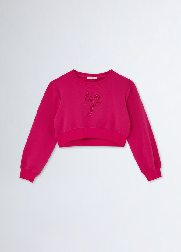 Liu Jo Felpa Con Logo Ricamato