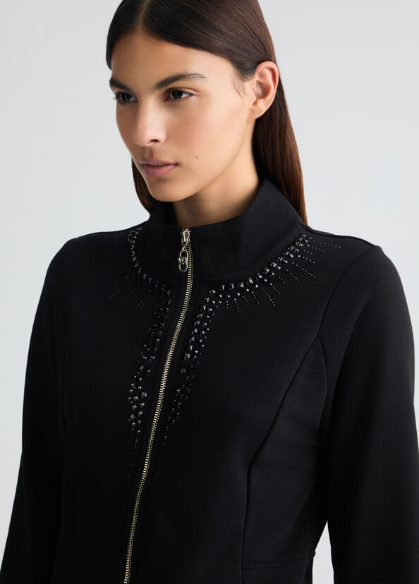 Liu Jo Felpa Con Zip E Strass