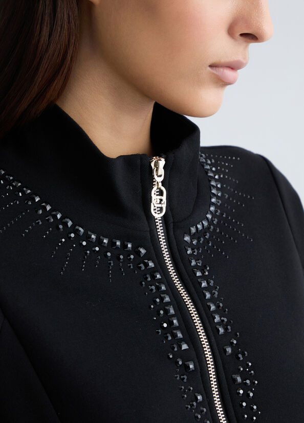 Liu Jo Felpa Con Zip E Strass