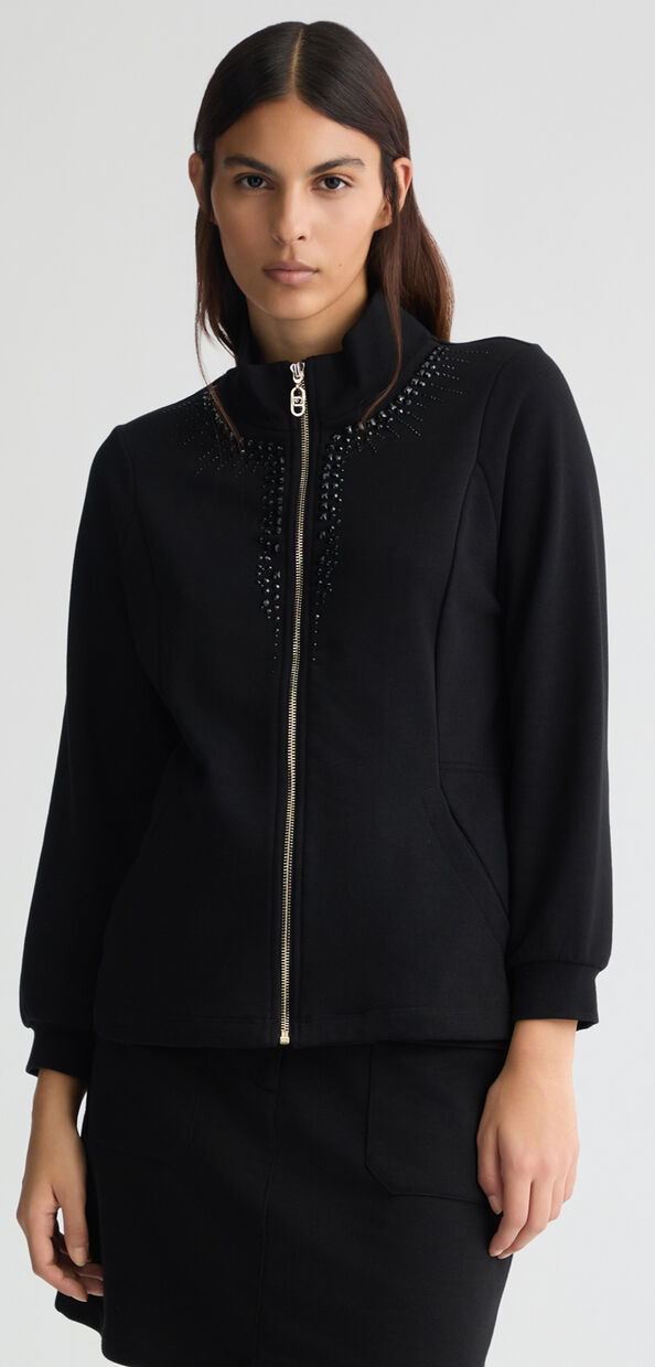 Liu Jo Felpa con zip e strass