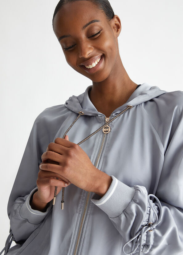 Liu Jo Felpa In Raso Con Cappuccio