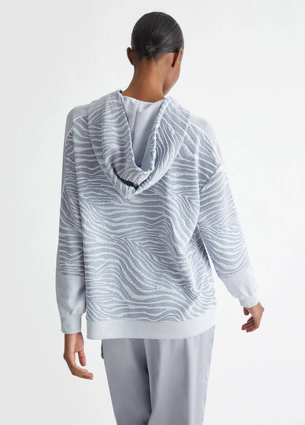 Liu Jo Felpa Jacquard Con Cappuccio