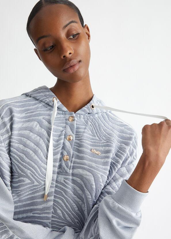 Liu Jo Felpa Jacquard Con Cappuccio