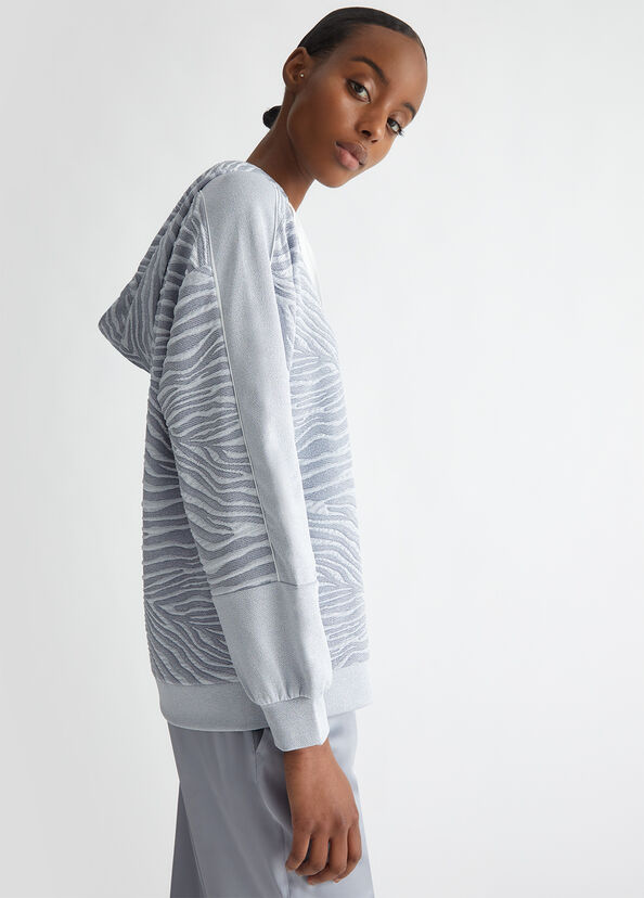 Liu Jo Felpa Jacquard Con Cappuccio