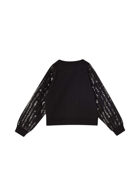 Liu Jo Felpa Nera Con Paillettes