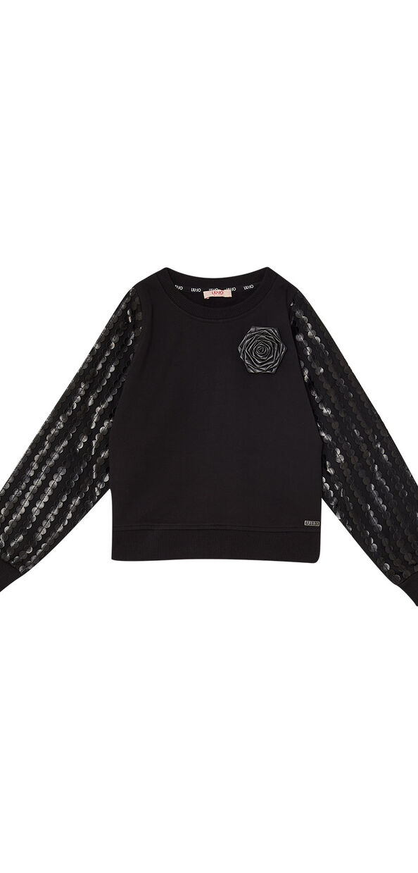 Liu Jo Felpa nera con paillettes
