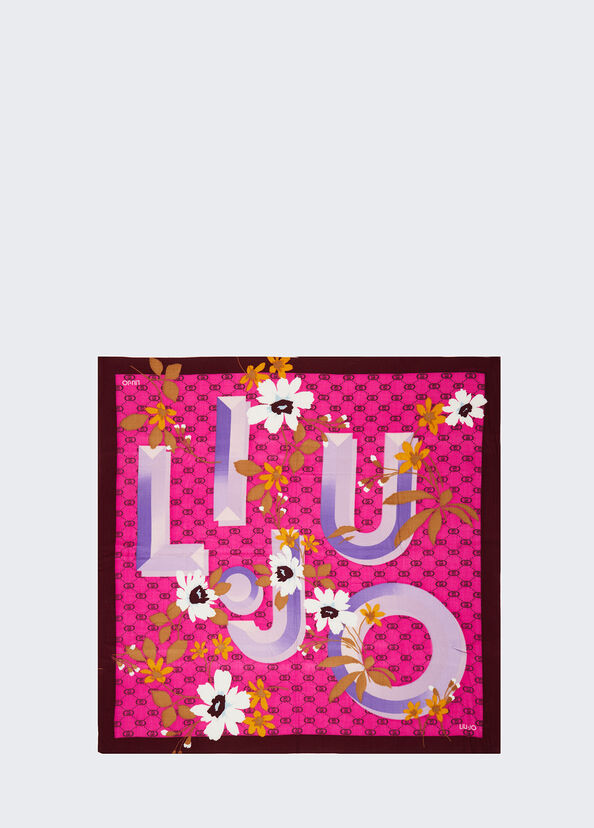 Liu Jo Foulard Floreale Con Logo