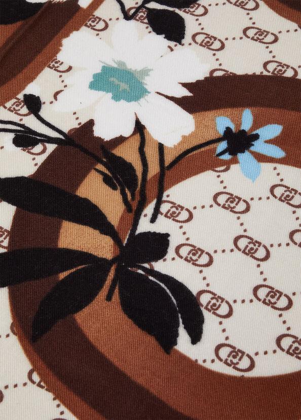 Liu Jo Foulard Floreale Con Logo