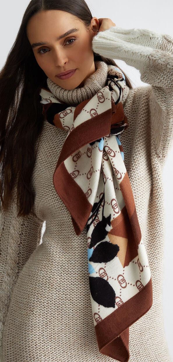 Liu Jo Foulard floreale con logo