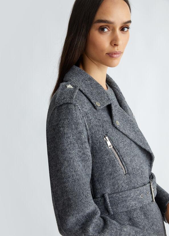 Liu Jo Giacca Biker In Misto Lana