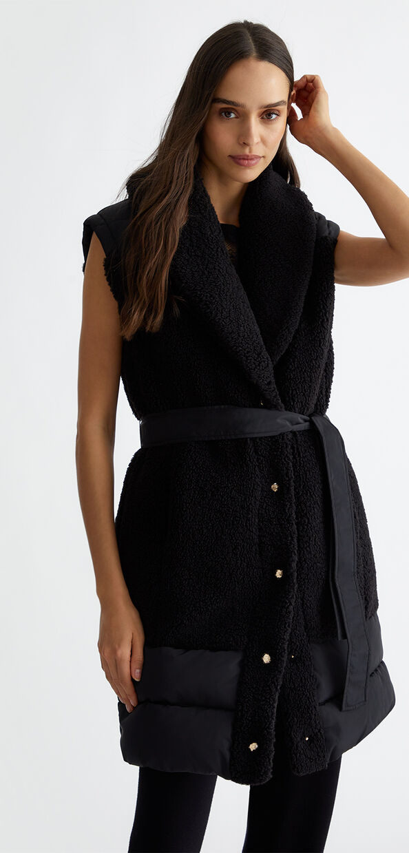 Liu Jo Giaccone in teddy e nylon trapuntato