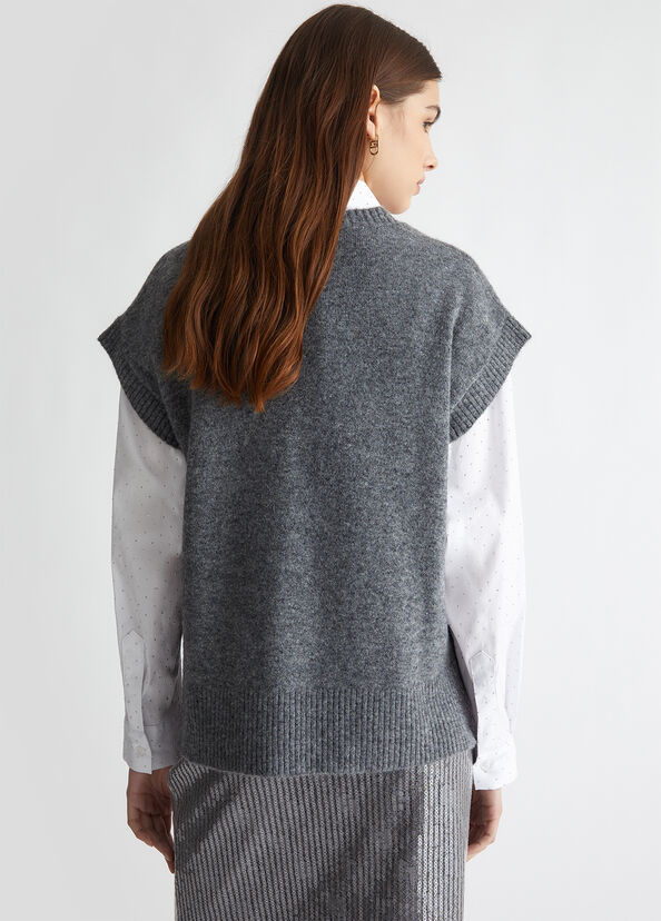 Liu Jo Gilet In Maglia Con Logo