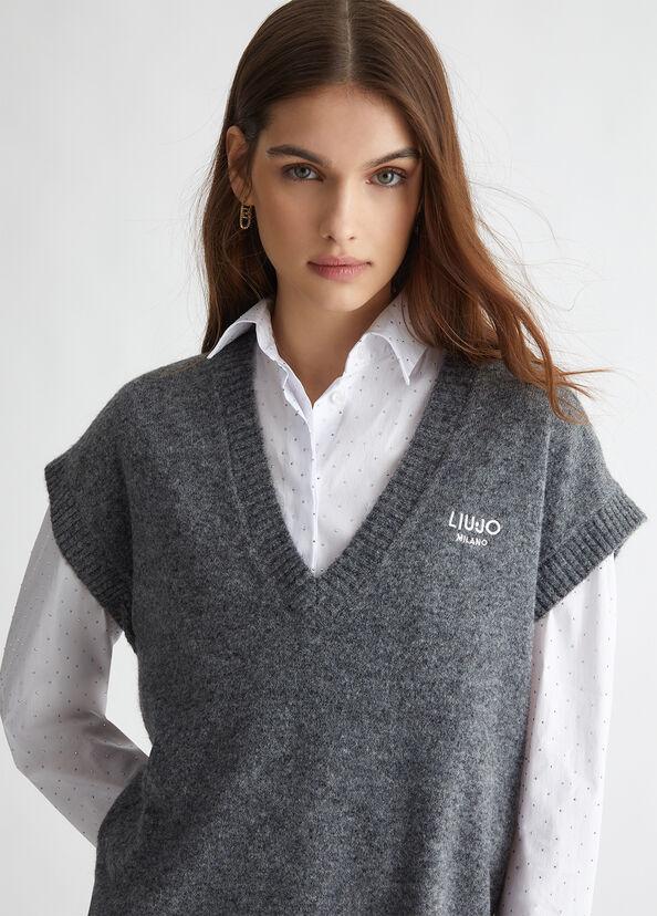 Liu Jo Gilet In Maglia Con Logo