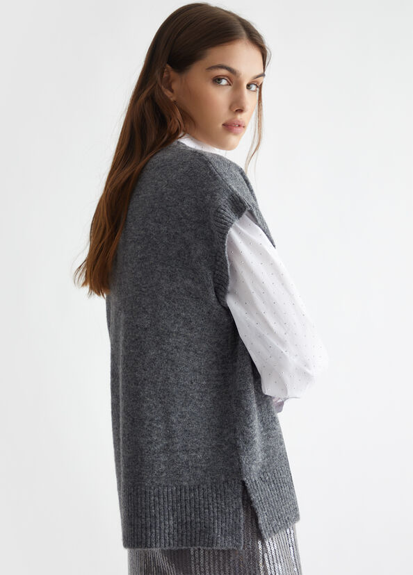 Liu Jo Gilet In Maglia Con Logo