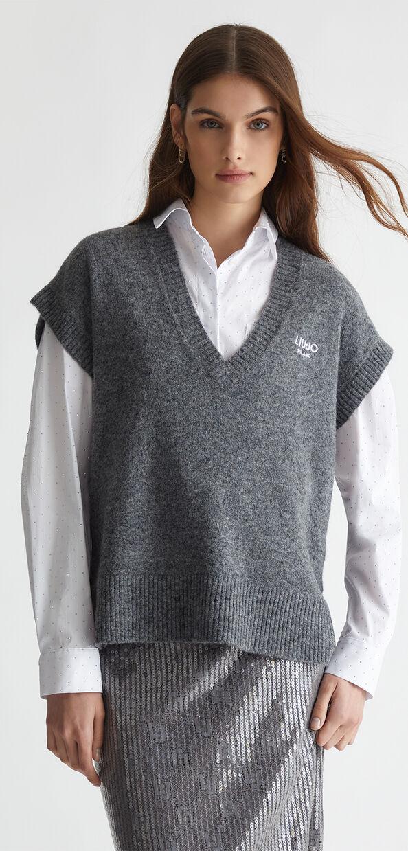 Liu Jo Gilet in maglia con logo