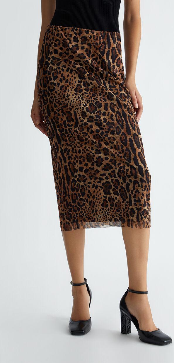 Liu Jo Gonna midi in tulle animalier