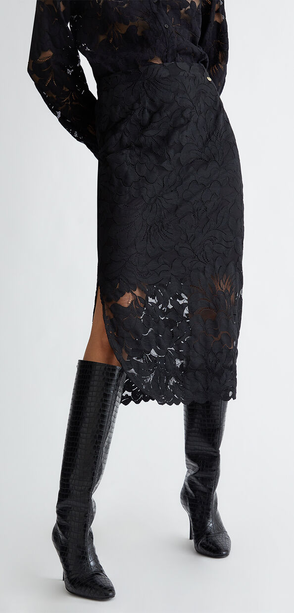 Liu Jo Gonna nera in pizzo