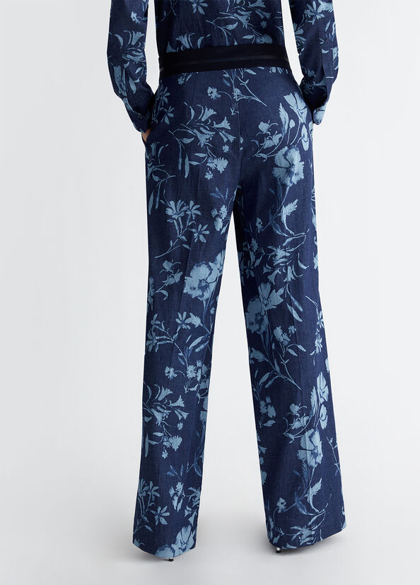 Liu Jo Jeans A Palazzo Con Stampa Floreale