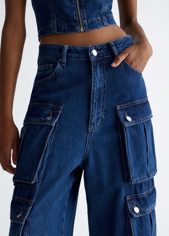 Liu Jo Jeans Cargo In Cotone Stretch