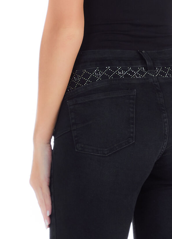 Liu Jo Jeans Nero Skinny Con Strass