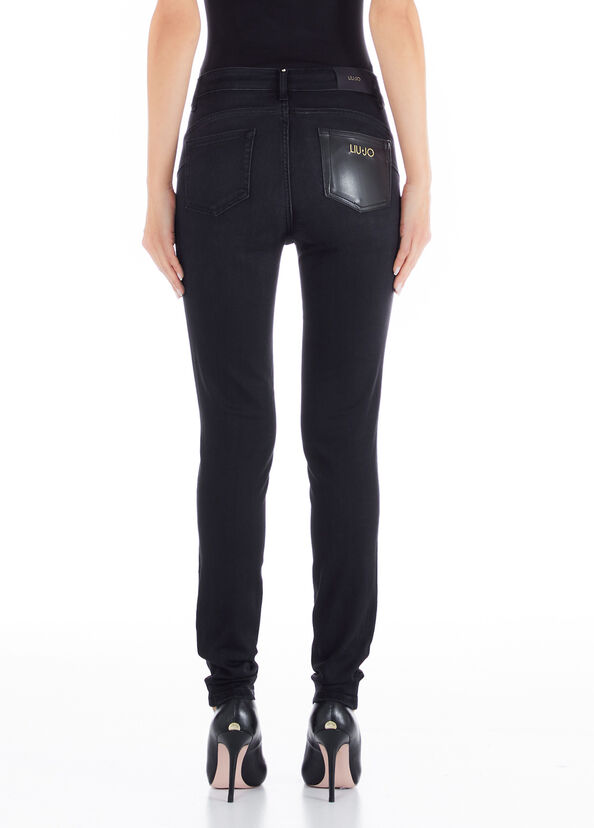 Liu Jo Jeans Nero Skinny Vita Alta
