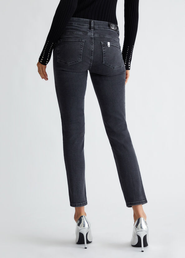 Liu Jo Jeans Skinny Bottom Up Con Strass