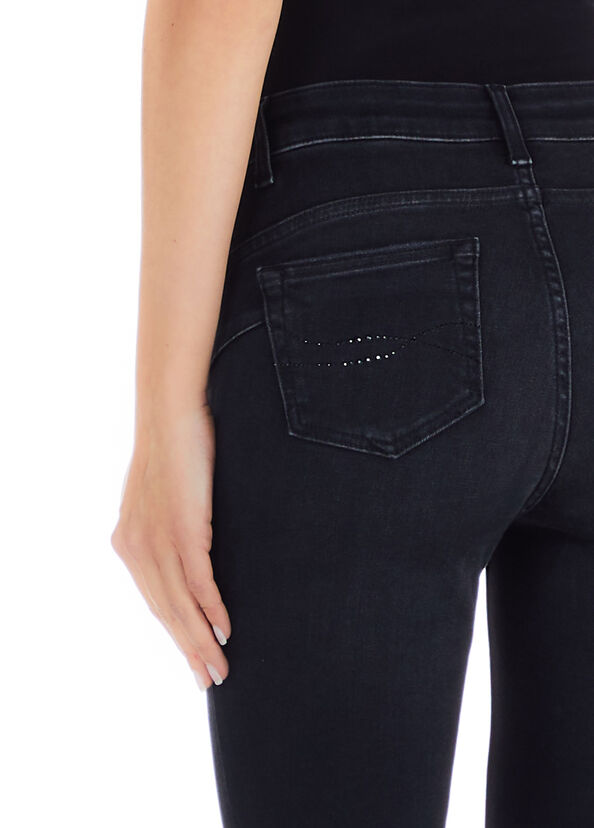 Liu Jo Jeans Skinny Nero Con Strass