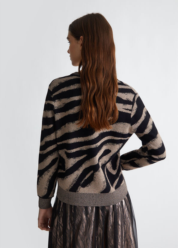 Liu Jo Maglia Animalier Jacquard
