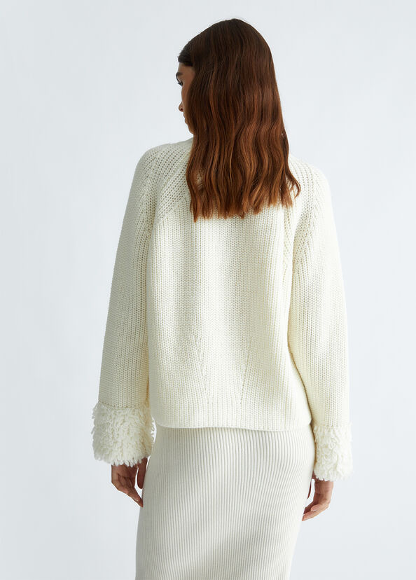 Liu Jo Maglia Bianca In Lana