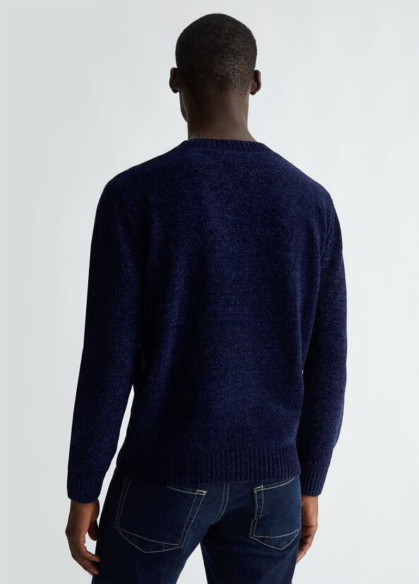 Liu Jo Maglia Blu In Ciniglia