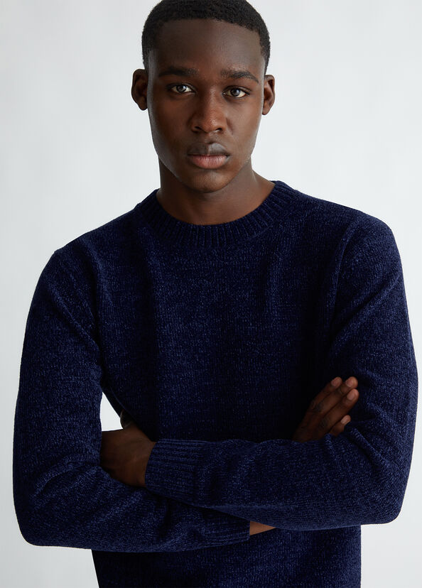 Liu Jo Maglia Blu In Ciniglia